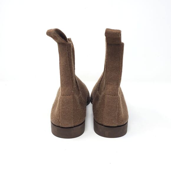 Vivaia Square Toe Chelsea Pull On Ankle Boots Brown Sustainable Size 37 US 6.5 - Picture 5 of 9